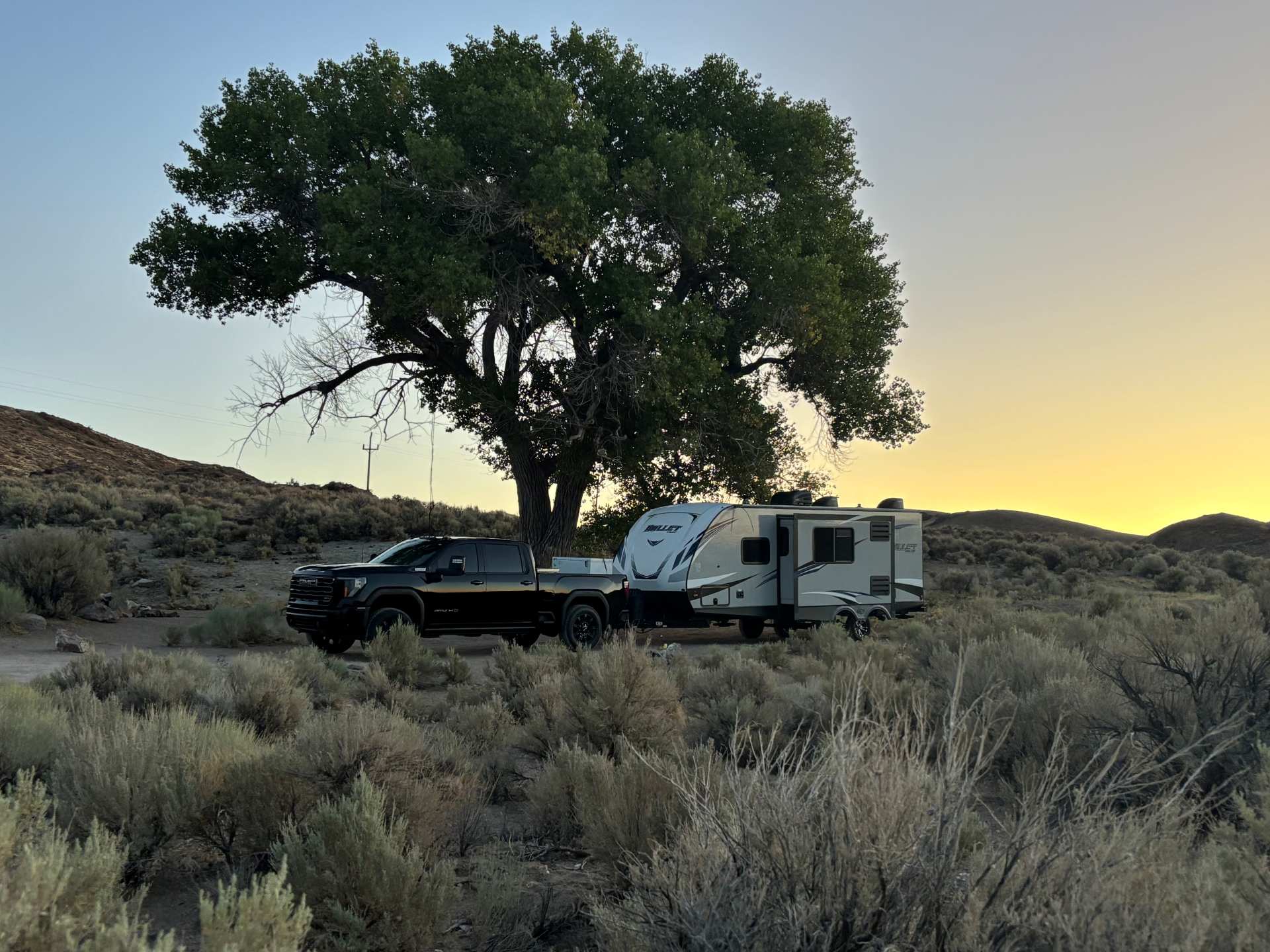 Brian's personal camper on a desert adventure